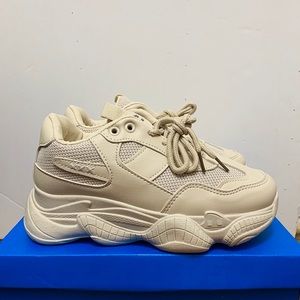 Tan chunky sneakers